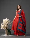 K 1207 By Naisha Roman Embroidery Kurti With Bottom Dupatta 